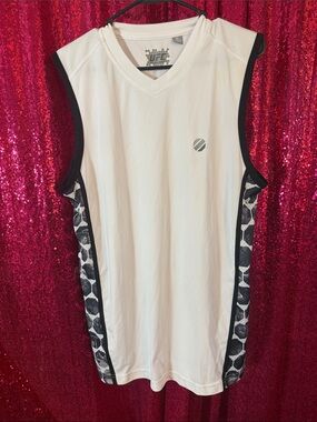 UFC White Athletic Top with Silver Logo